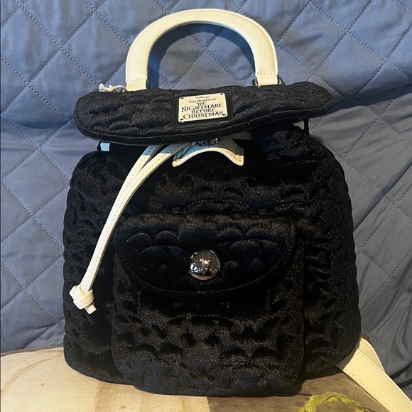 Loungefly Handbags - Loungefly Disney The Nightmare Before Christmas Quilted Bat Mini Backpack